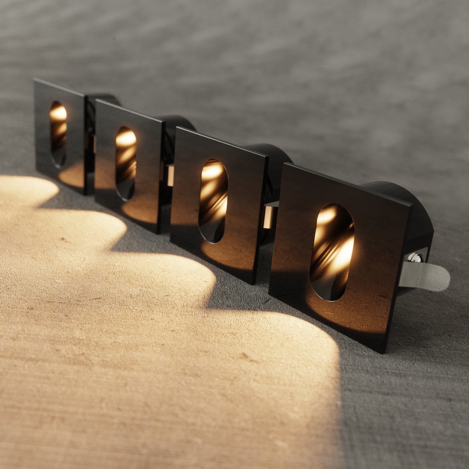 4X LED Aluminium Wall Recessed LED Stair Step Light 1W Warmwhite 3000k w/driver - 7Pandas Australia