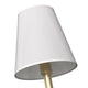 VIKKI Modern Interior Wall Light Aged Brass with White Fabric Shade E14 - 7Pandas Australia