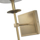 VIKKI Modern Interior Wall Light Aged Brass with White Fabric Shade E14 - 7Pandas Australia