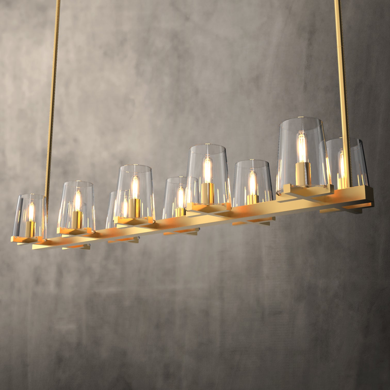 CANOVA 1250mm Length 10-Lights Modern Design Crystal Chandelier - 7Pandas Australia