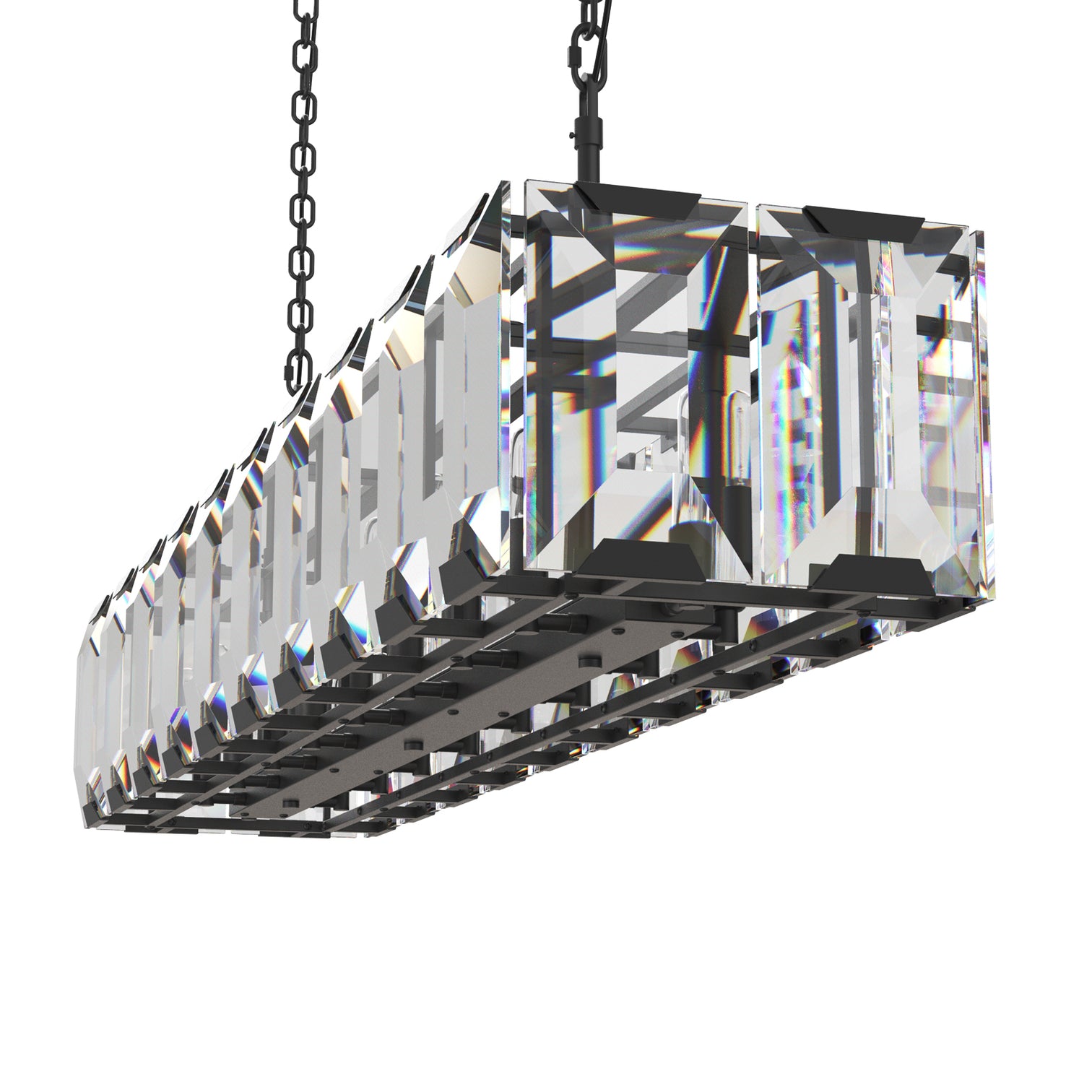 ALLYSON Rectangle 1350mm Length 18-Lights Contemporary Design K9 Crystal Chandeliers - 7Pandas Australia