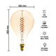 PS160/PS52 Dimmable LED Decorative Oversized Edison Bulbs 8W 300LM 2200K Warm White (40W Equivalent) Amber Glass CRI90 - 7Pandas Australia