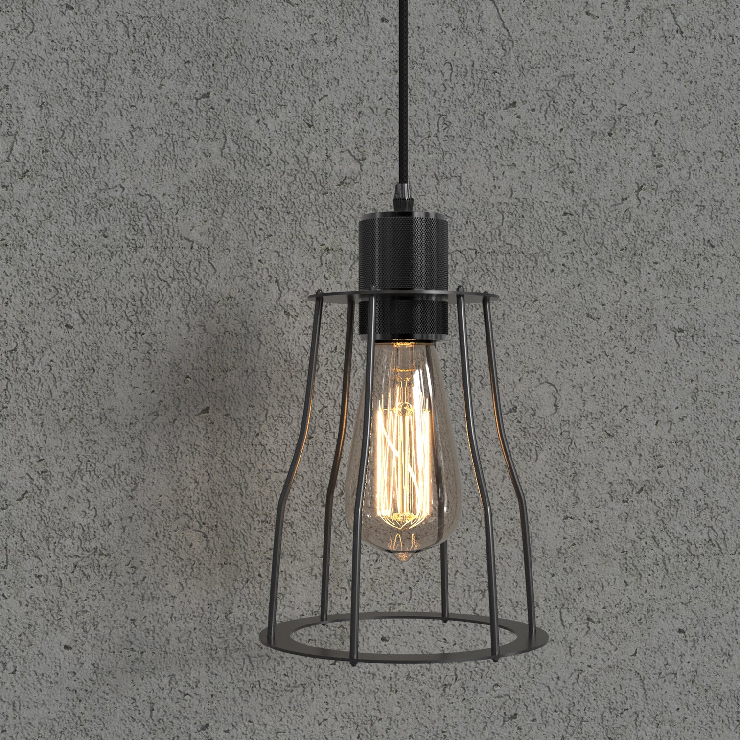 ALYX 3PACK Retro Pendant Light Industrial Loft Cage Lamps Indoor E27 Bar Light Black - 7Pandas Australia