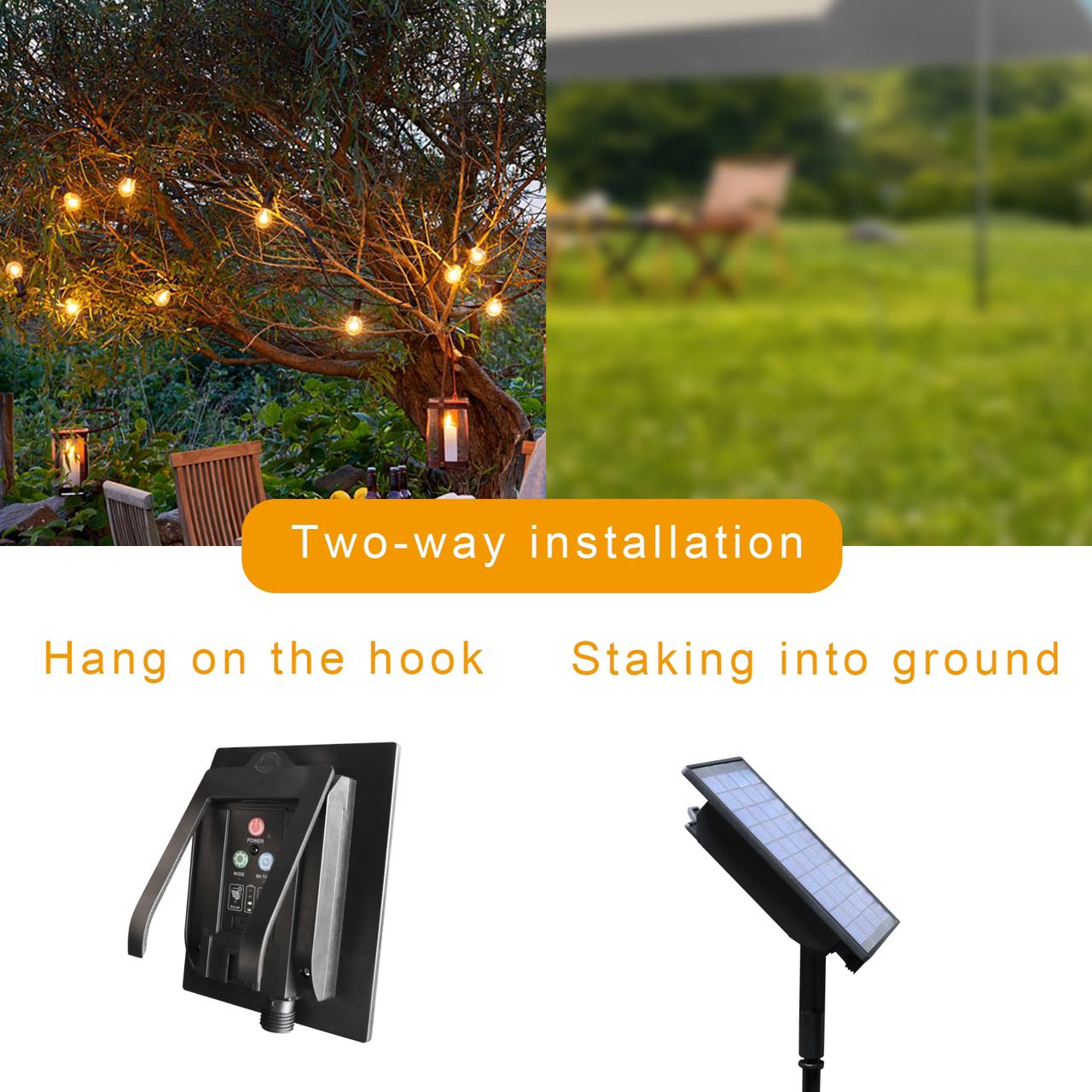 LED Festoon Lights Outdoor -  15.0 meter Commercial Grade IP65 Weatherproof Lights with 24 Shatterproof LED Bulbs for Xmas - 7Pandas Australia