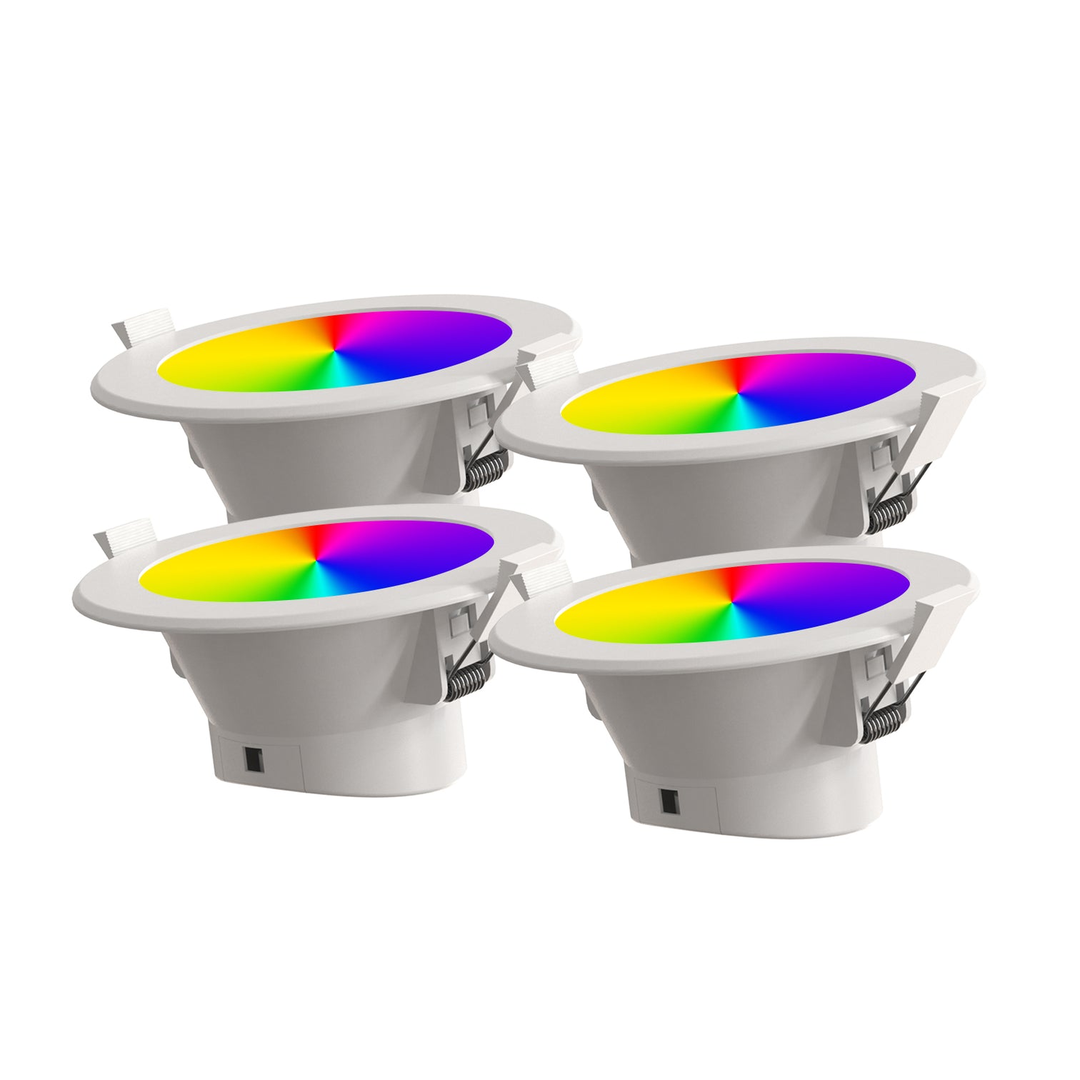 Smart WiFi Recessed Downlight 90mm Cutout 9W RGBCW IP44 Changeable Compatible with Alexa, Google Home No Hub Required 4PACK - 7Pandas Australia
