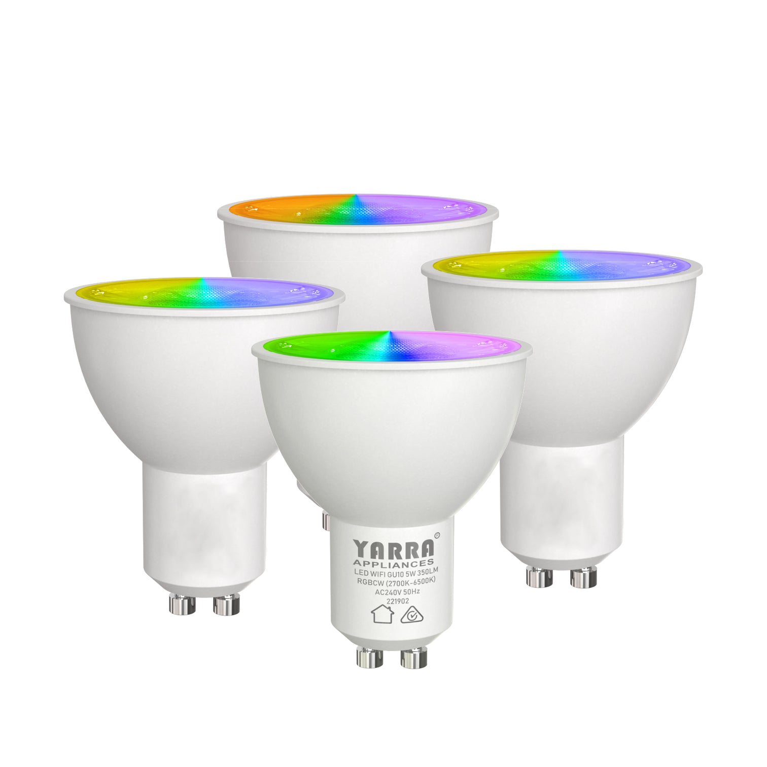 Smart WiFi GU10 5W RGBCW Changeable Compatible with Alexa, Google Home No Hub Required - 7Pandas Australia