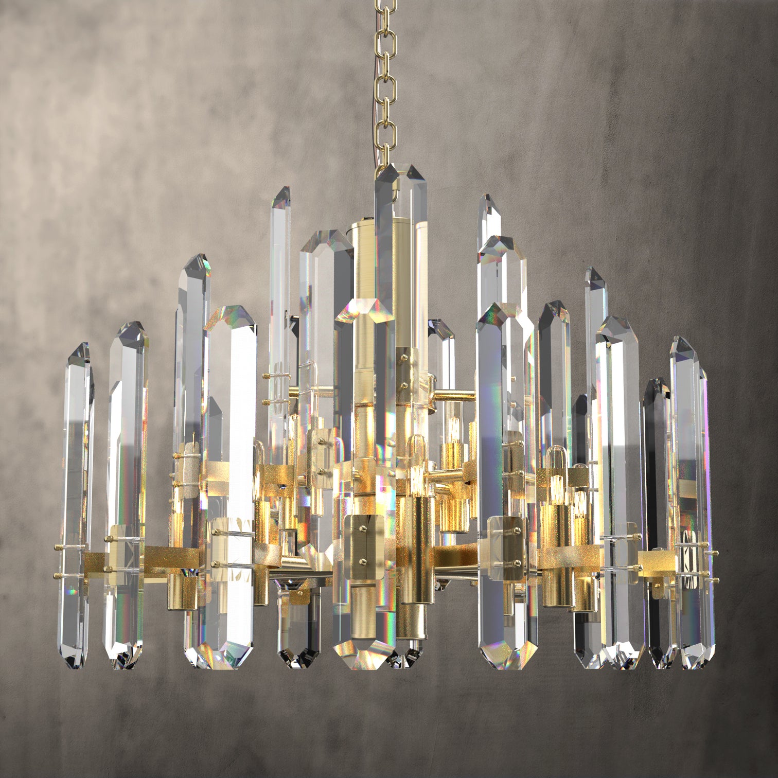 MELODY Contemporary K9 Crystal Chandelier with Ultra-Clear Crystal Glass with a solid frame - 7Pandas Australia