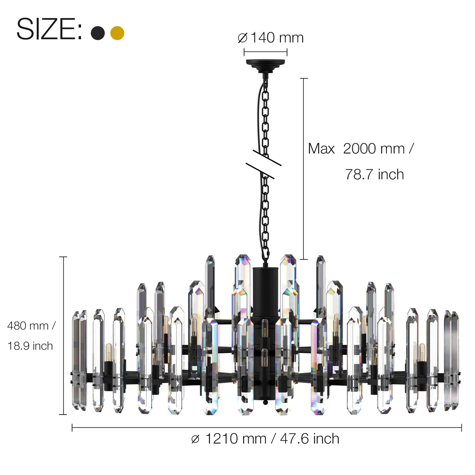 MELODY Contemporary K9 Crystal Chandelier with Ultra-Clear Crystal Glass with a solid frame - 7Pandas Australia