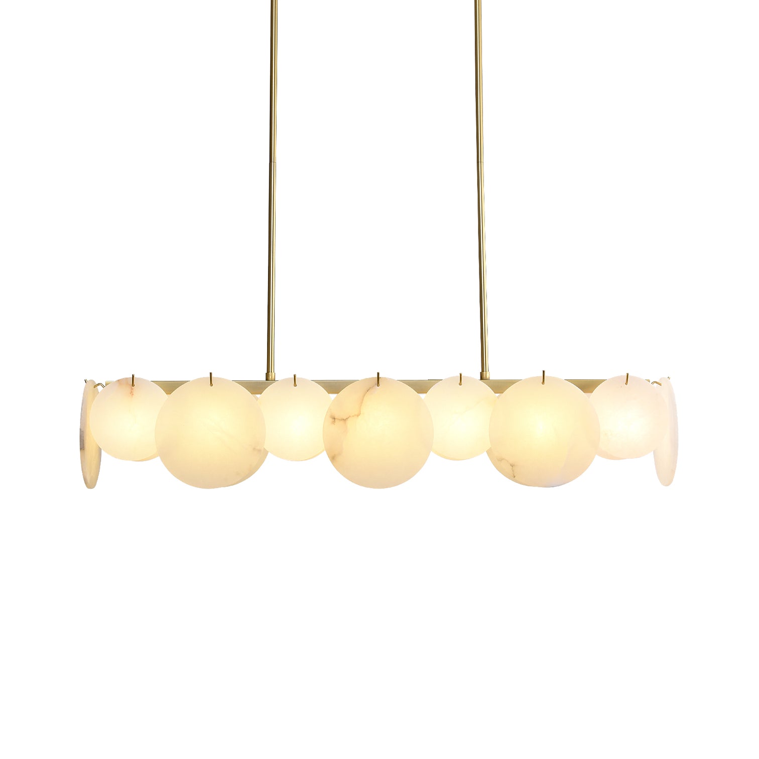 PORTSEA 1050mm Luxury Alabaster Stone Chandelier Dining Kitchen G9 Bulb Included - 7Pandas Australia