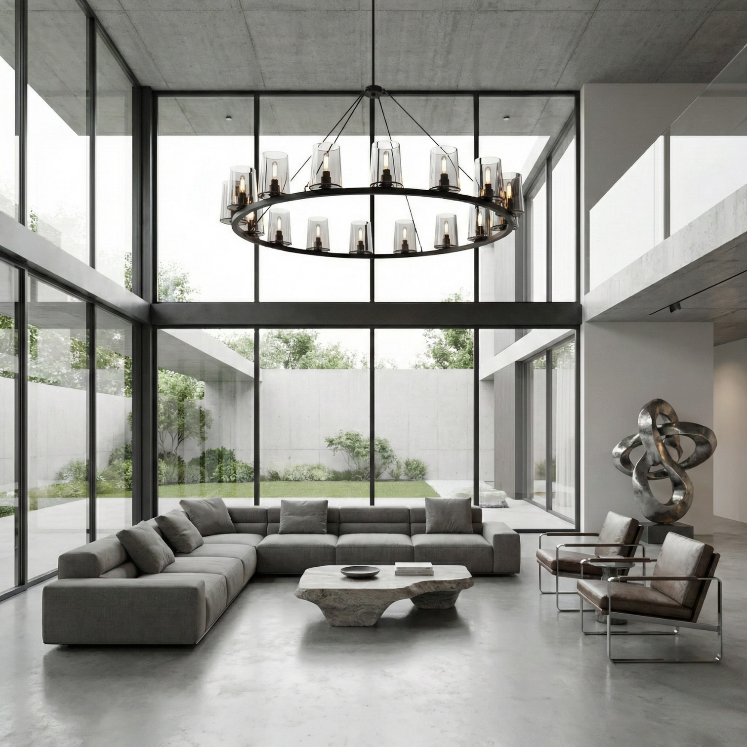 CANOVA 16-Light Glass Shade Farmhouse Vintage Wagon Wheel Style Ring Chandeliers with LED bulb - 7Pandas Australia