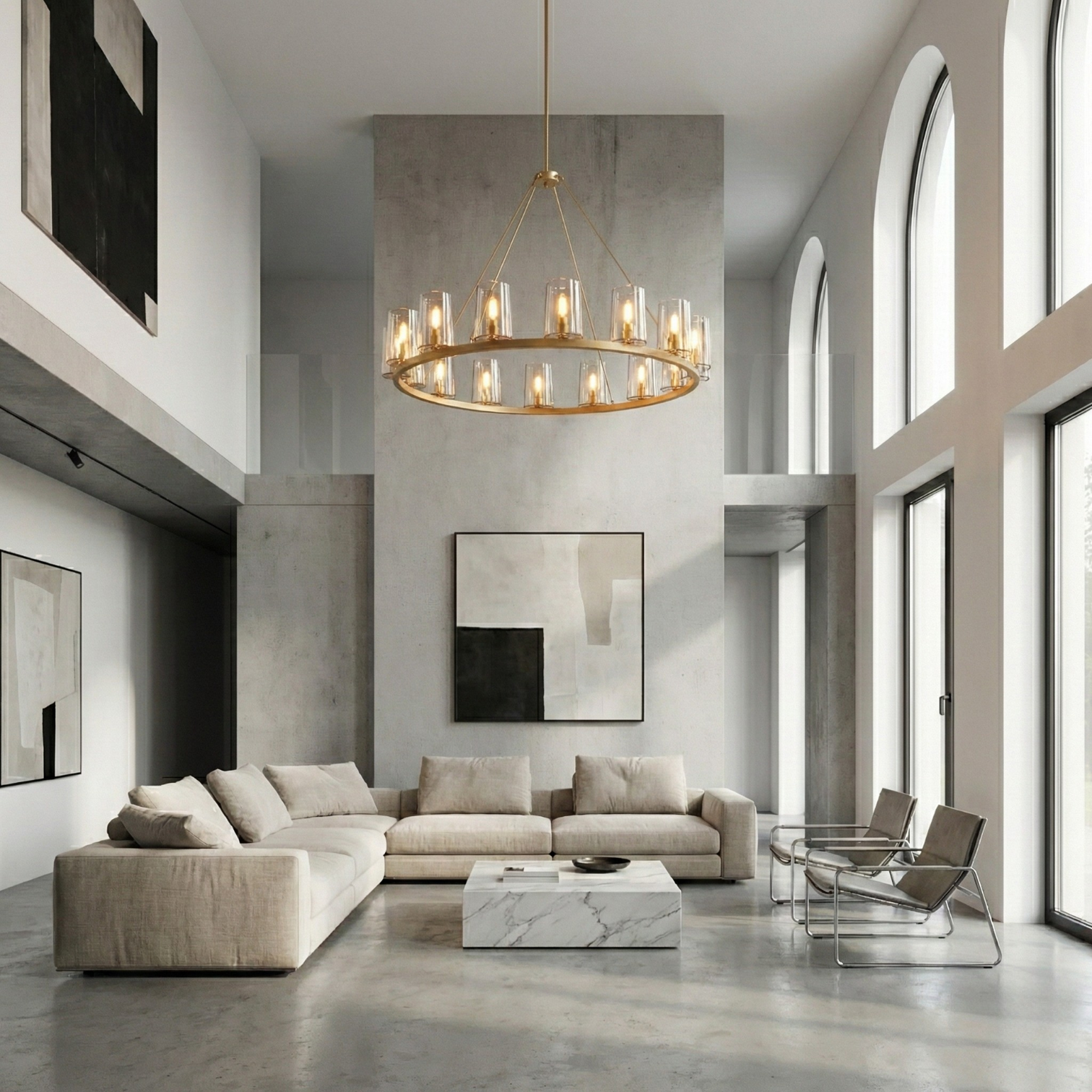 CANOVA 16-Light Glass Shade Farmhouse Vintage Wagon Wheel Style Ring Chandeliers with LED bulb - 7Pandas Australia