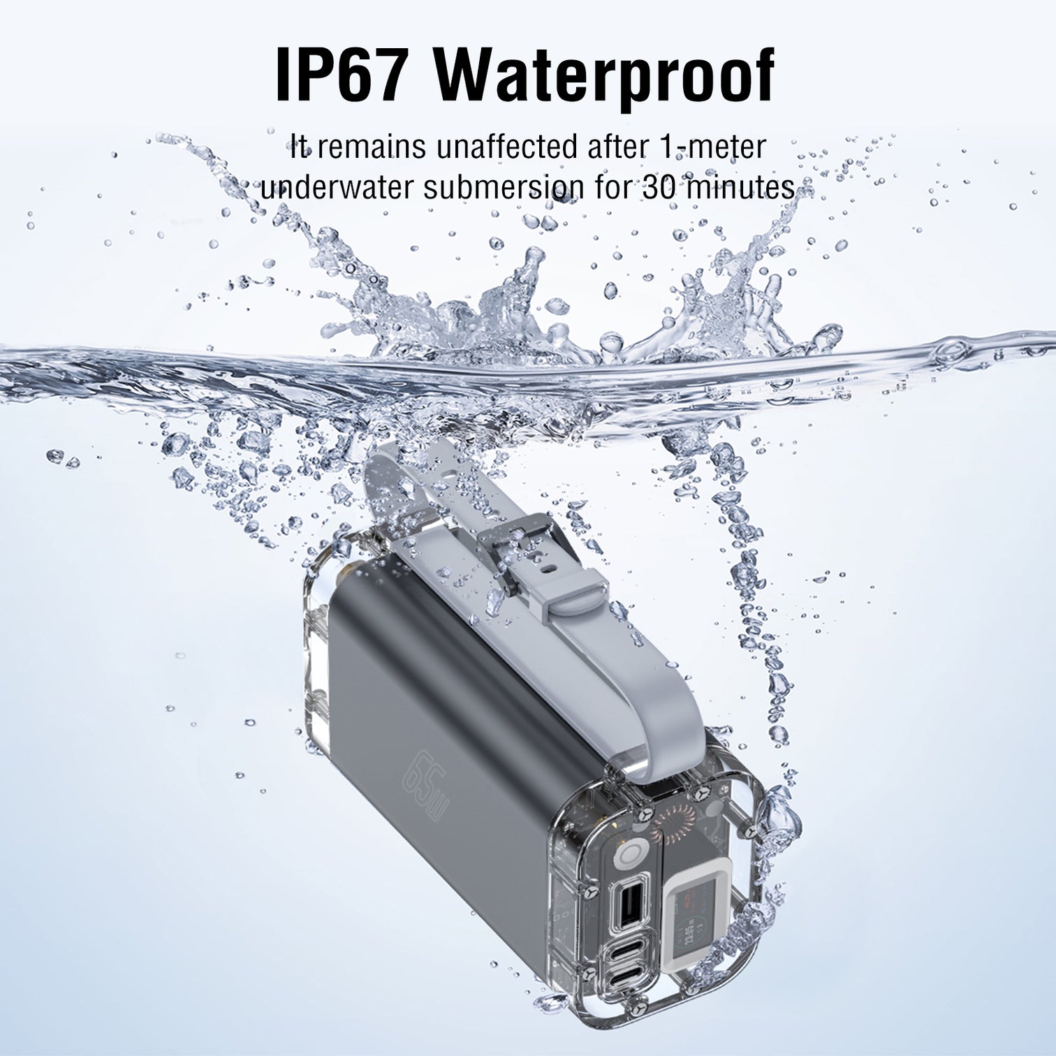 Portable Charger 65W Outdoor Power Bank Fast Charging 26700mAh Laptop Battery Charger with LCD Display Battery Pack with Flashlight - 7Pandas Australia