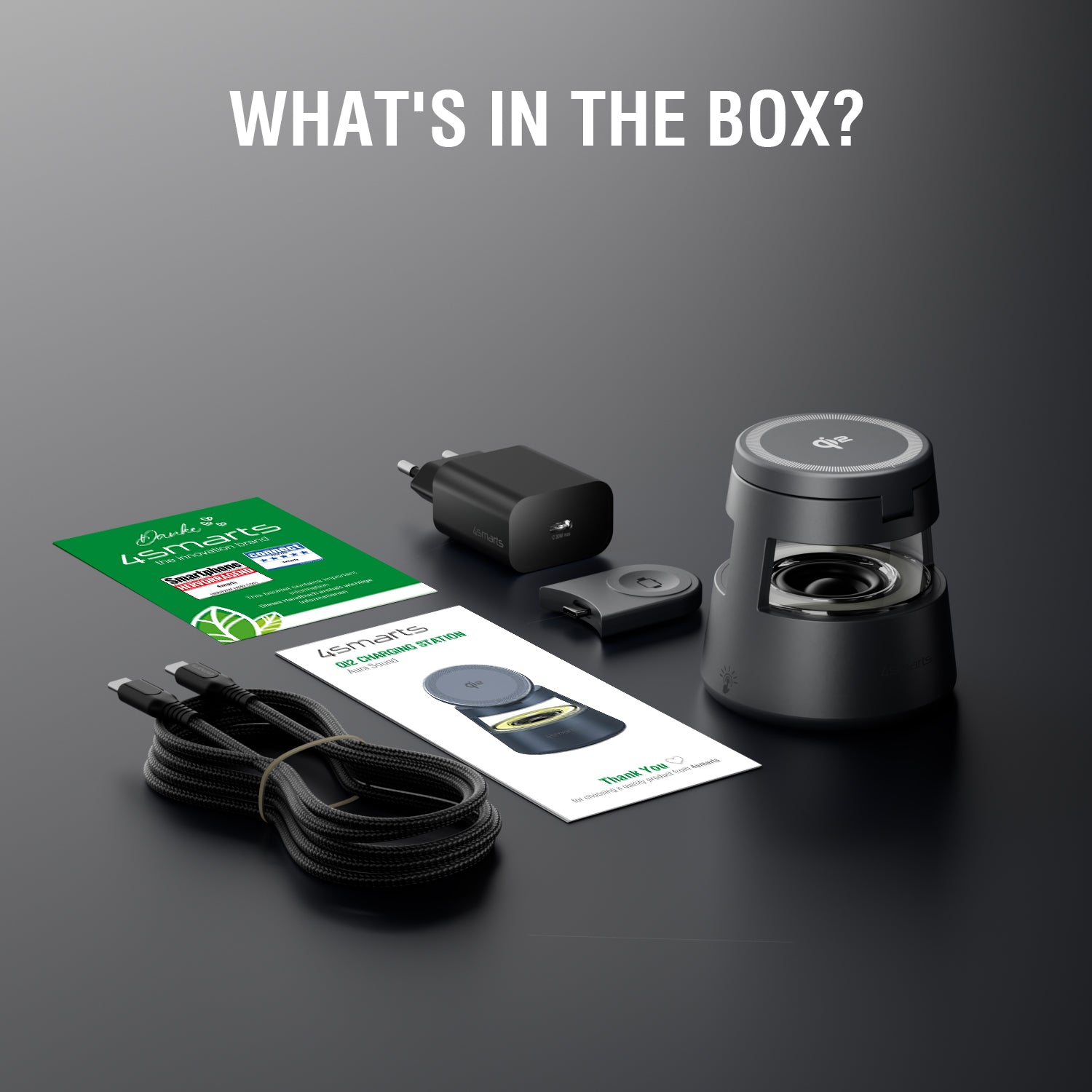 Qi2 Charging Station Aura Sound Black White - 7Pandas Australia