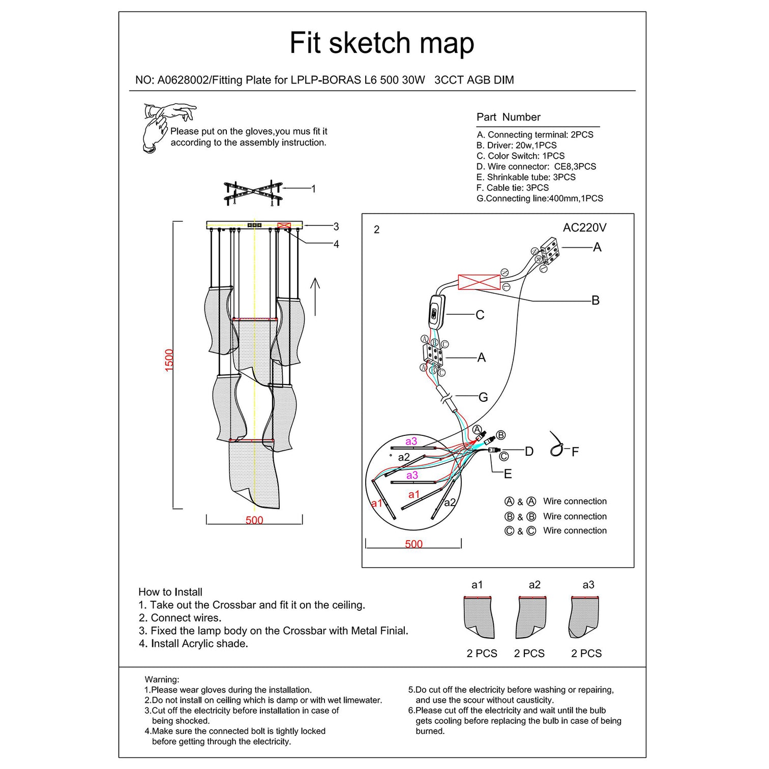 BORAS LED Modern Style High Ceiling Chandelier 3CCT Living Room Aged Brass Dimmable - 7Pandas Australia