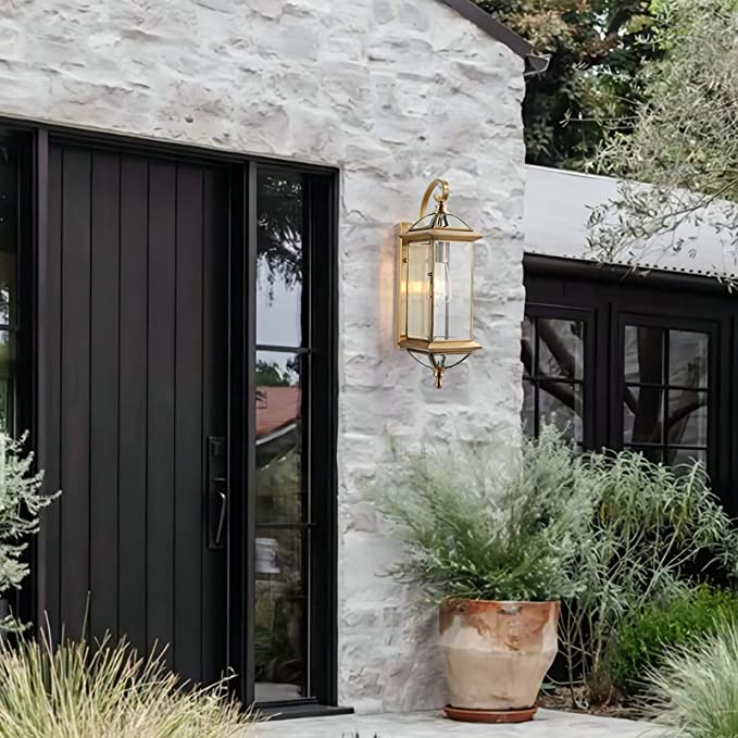 GRANDE Solid Copper Outdoor Exterior Lighting Fixture IP44 Weather Proof Lantern - 7Pandas Australia