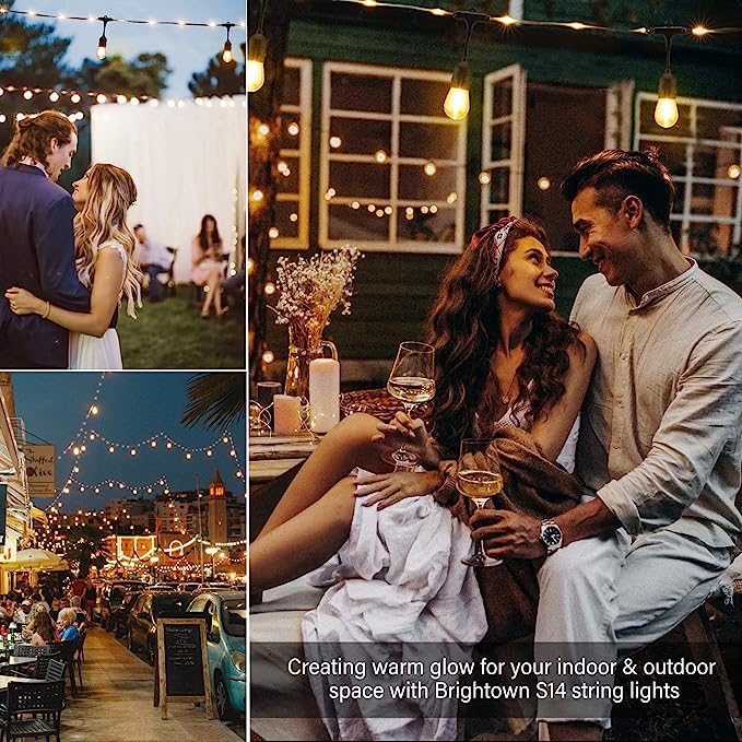 LED Festoon Lights Outdoor -  15.0 meter Commercial Grade IP65 Weatherproof Lights with 24 Shatterproof LED Bulbs for Xmas - 7Pandas Australia