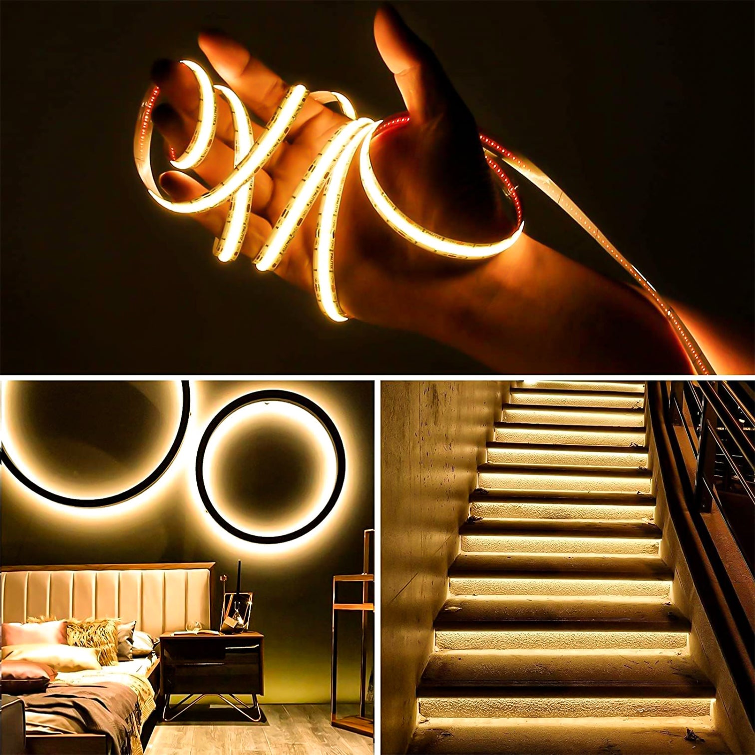 LED Strip 24V 36W 5M Dual Color COB Ultra Brightness 2700K to 6500K - 7Pandas Australia