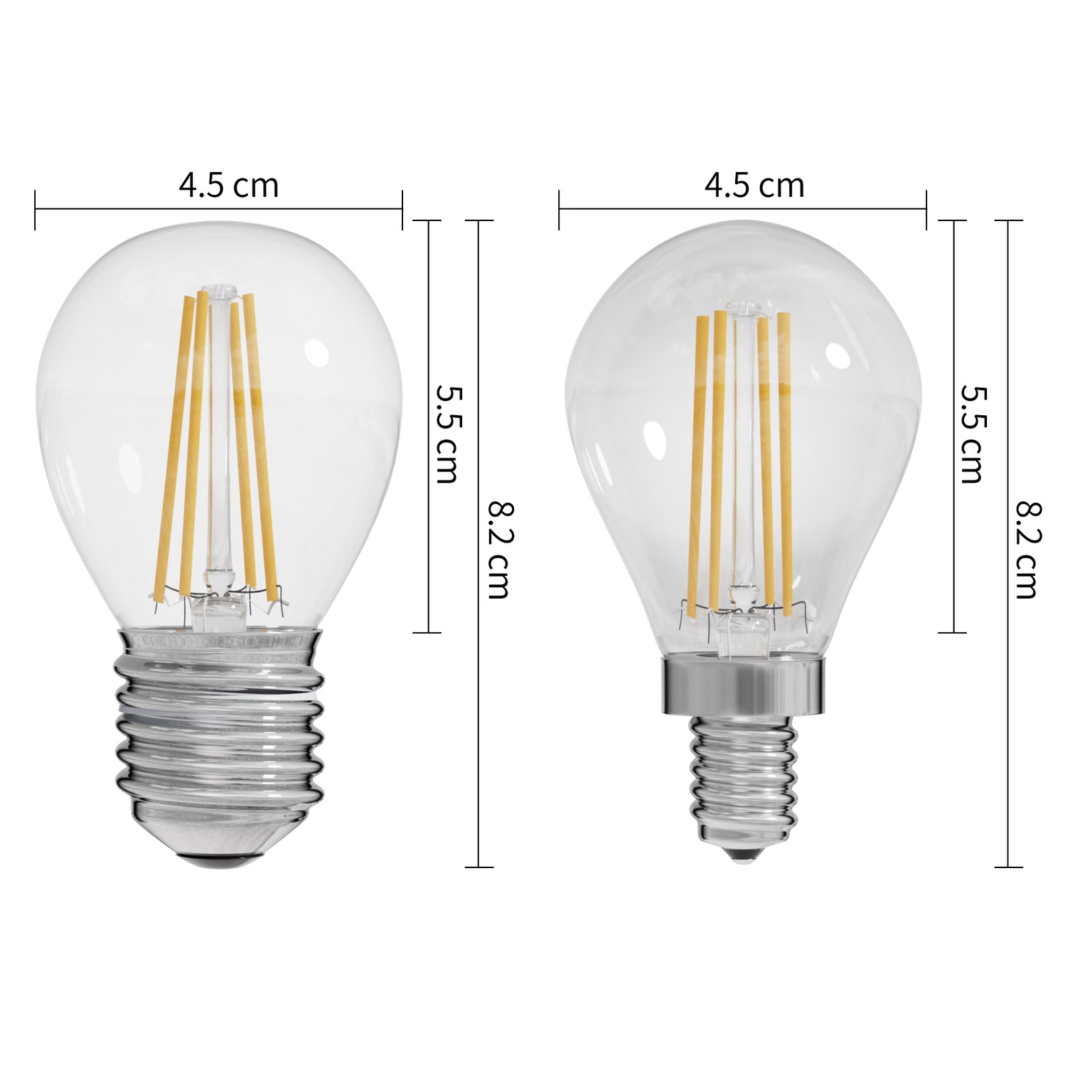 10PACK LED G45 Edison Bulb dimmable 3W 2700k Warmwhite E27 - 7Pandas Australia