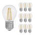 10PACK LED G45 Edison Bulb dimmable 3W 2700k Warmwhite E27