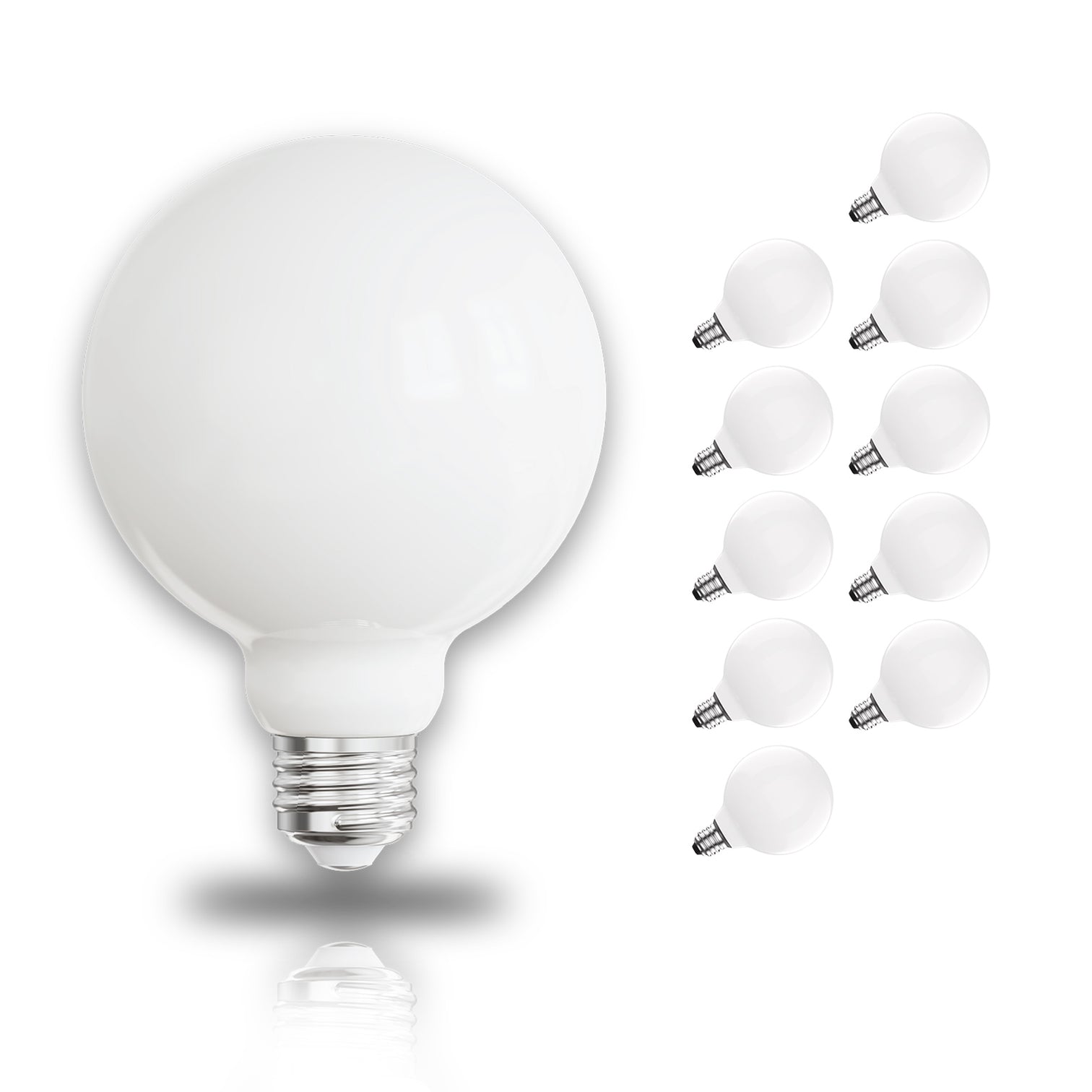 LED Ball type Opal Milk Glass Bulb 4W 2700K Warm White Dimmable 10PACK - 7Pandas Australia