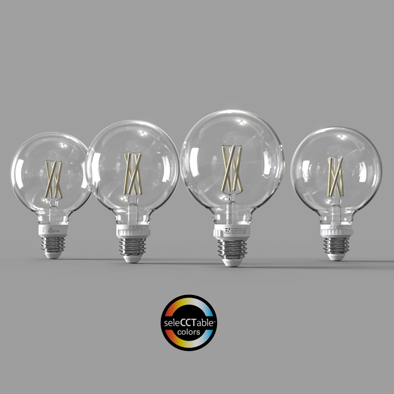 4PACK LED G95 Filament Bulb 5W Equivalent 60W CCT 2700K-5000K Dimmable - 7Pandas Australia