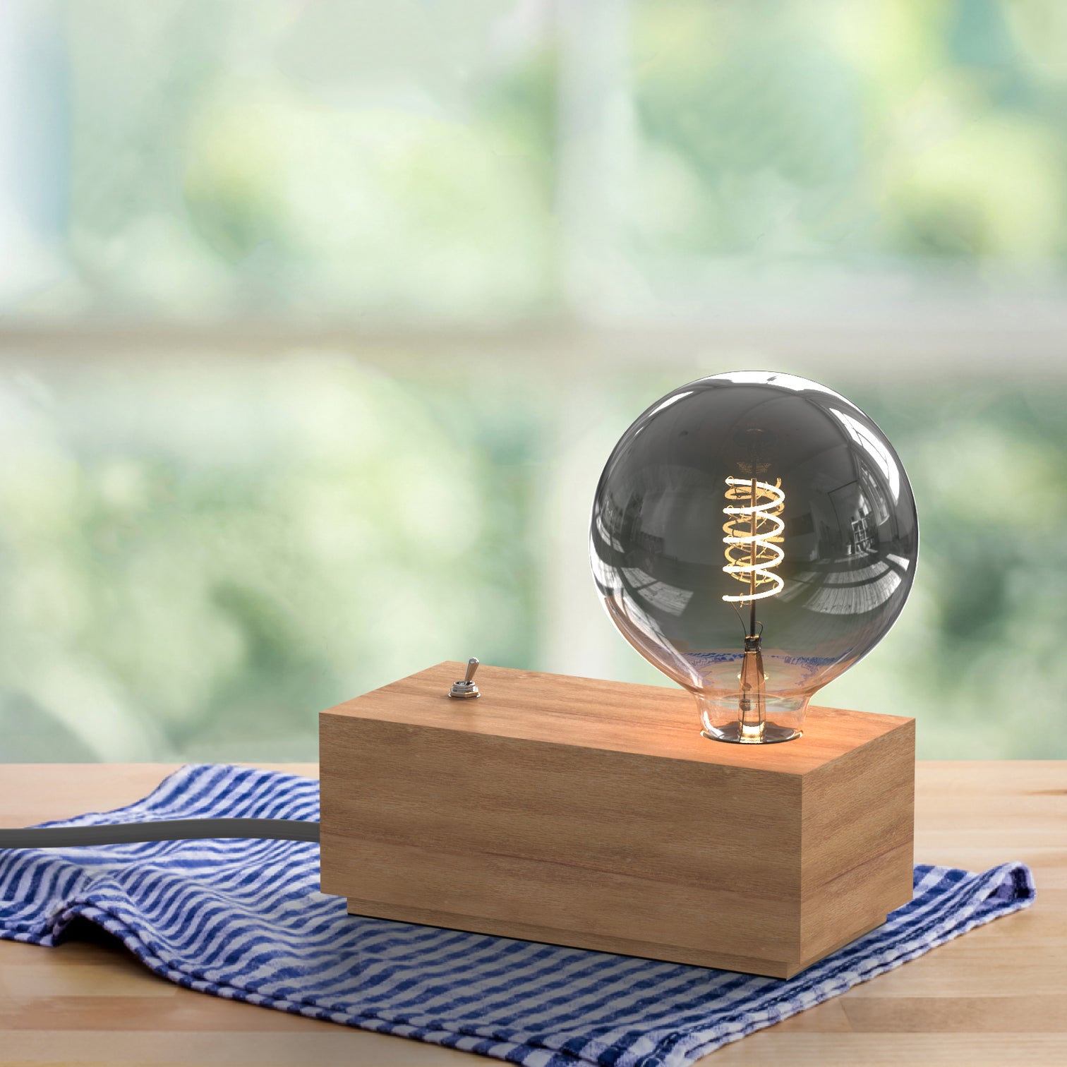 4PACK LED G125 Smoke Glass Ball type Bulb 5W Dimmable 2700K Warmwhite CRI 90 - 7Pandas Australia