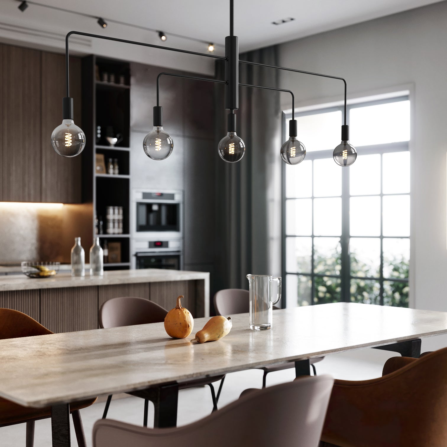 4PACK LED G125 Smoke Glass Ball type Bulb 5W Dimmable 2700K Warmwhite CRI 90 - 7Pandas Australia