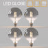 4PACK LED G125 Smoke Glass Ball type Bulb 5W Dimmable 2700K Warmwhite CRI 90
