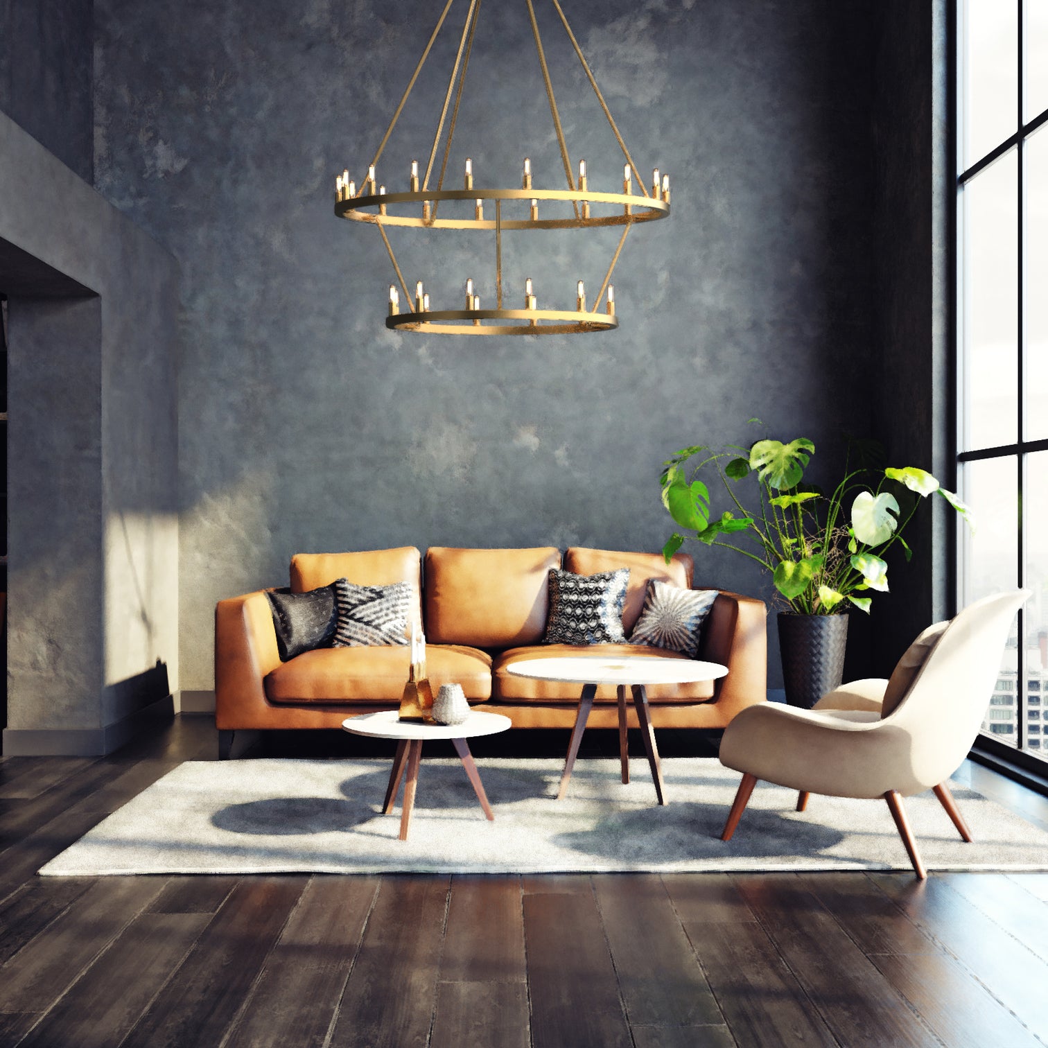 ALVA 30-Light Antique 2-Layer Bronze Aged brass E14 wagon wheel Farmhouse Chandelier - 7Pandas Australia