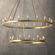 ALVA 30-Light Antique 2-Layer Bronze Aged brass E14 wagon wheel Farmhouse Chandelier - 7Pandas Australia