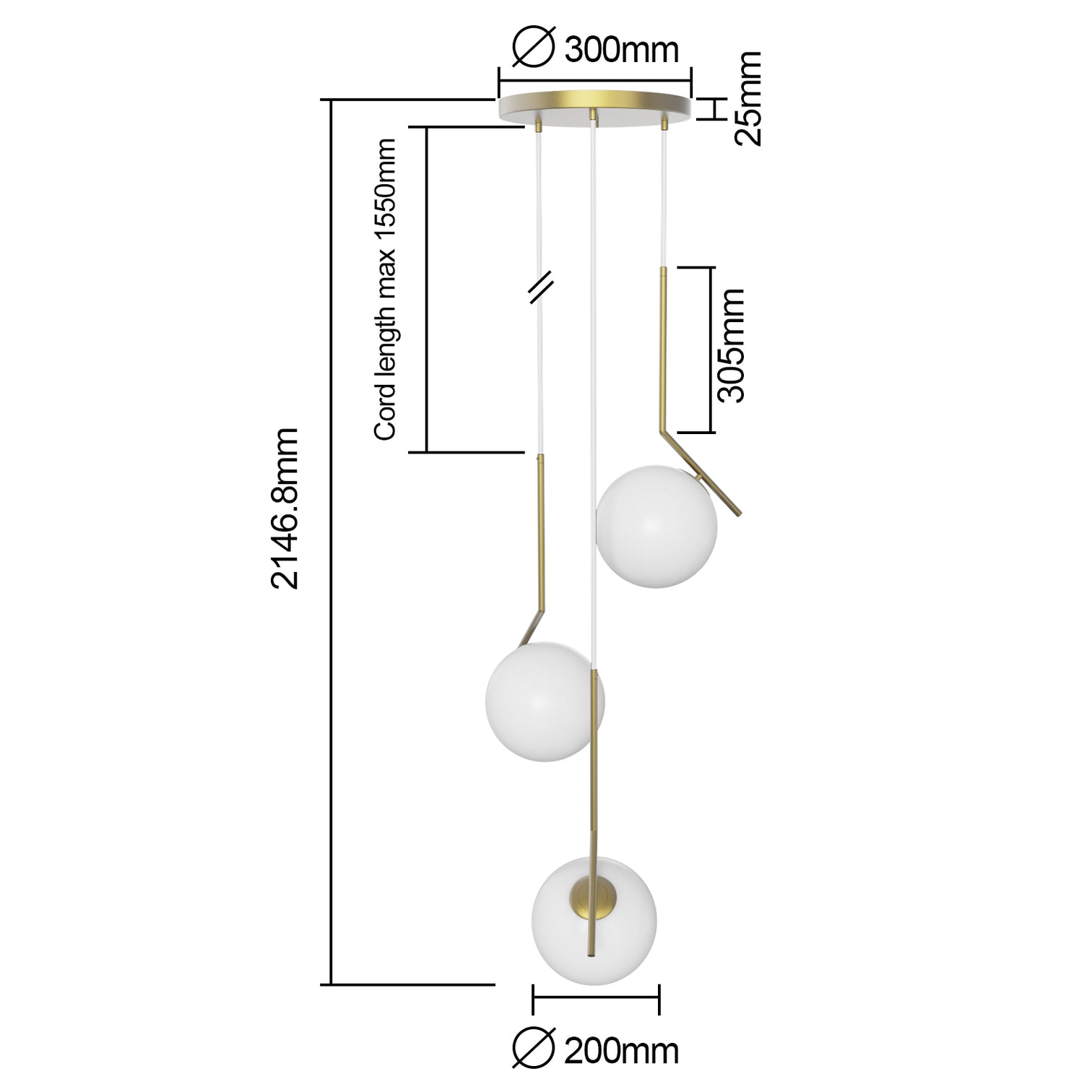 ROSEE Large Modern Chandelier Glass Ball Type Solid Copper E27 lamp base - 7Pandas Australia