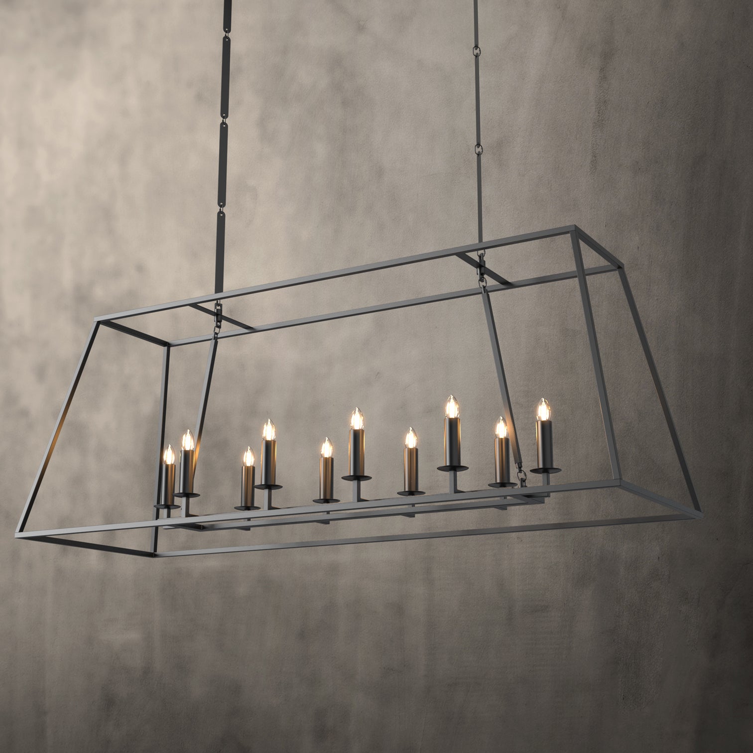 NEPOLI Farmhouse 10-Lights Lantern Style Architecture designer Chandelier E14 Base - 7Pandas Australia