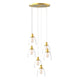 Winer 6-Lights Modern Style Glass Pendant Light Chandeliers Living Room - 7Pandas Australia