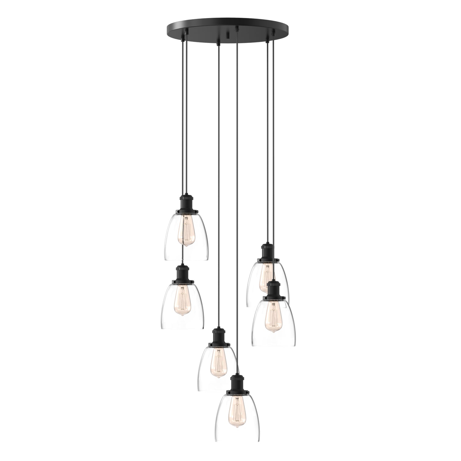 Winer 6-Lights Modern Style Glass Pendant Light Chandeliers Living Room - 7Pandas Australia
