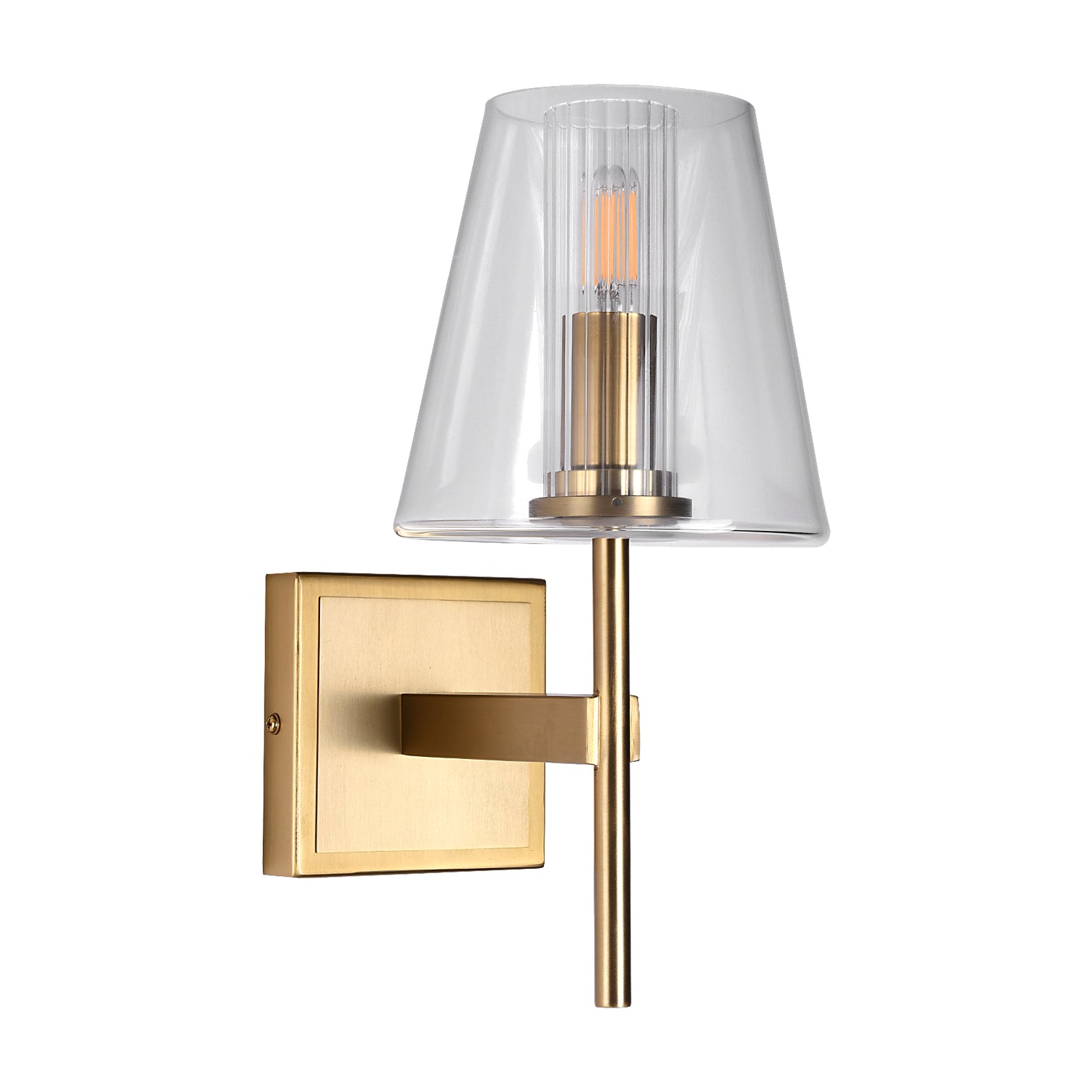 Canova Interior Modern Wall Light Crystal Glass Shade Aged Brass E14 - 7Pandas Australia