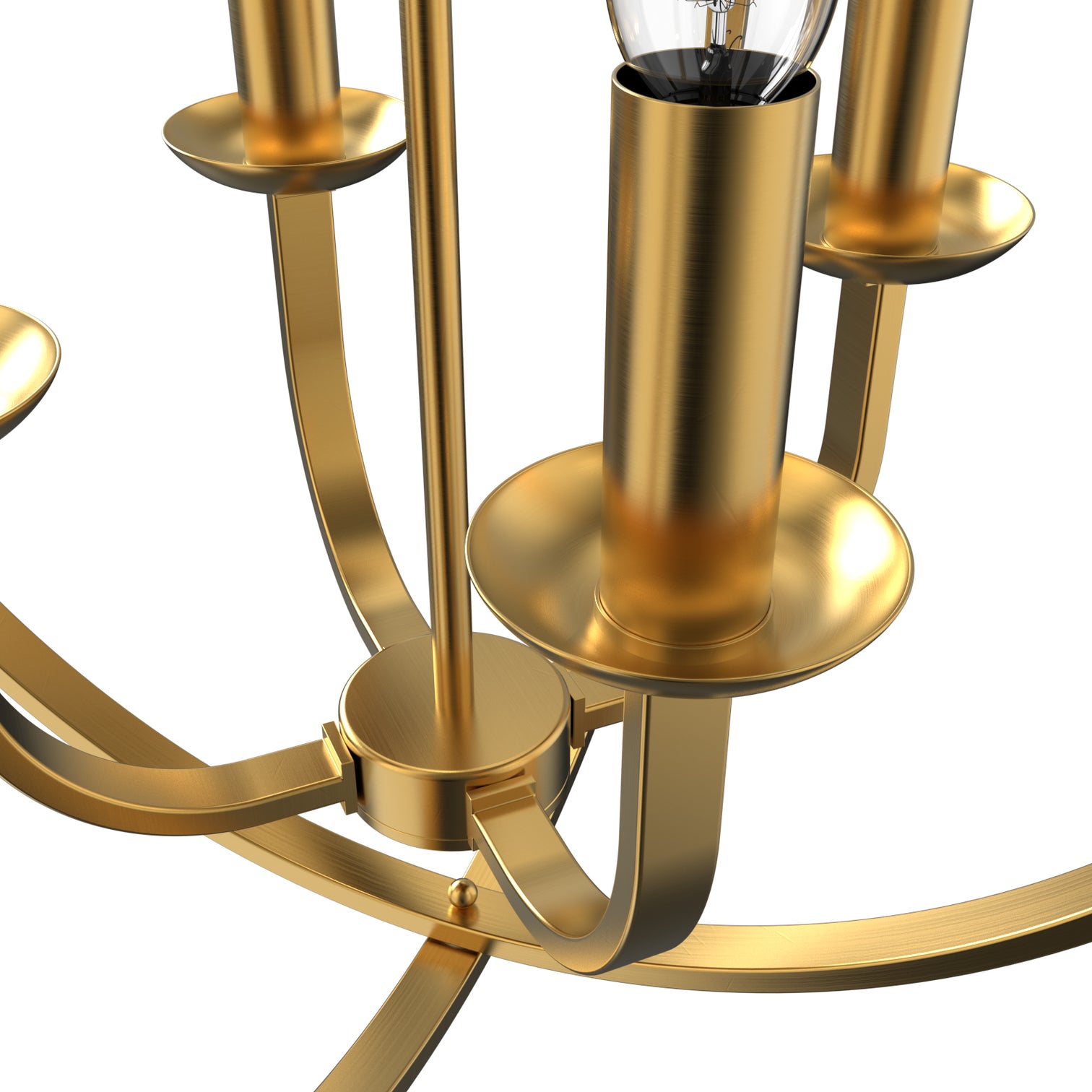 JUSMIN 560mm dia Round Farmhouse Style Chandelier Dining Room Aged Brass - 7Pandas Australia