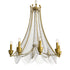 CAIRO Provincial Style 8-Lights Crystal Chandelier High Ceiling Aged Brass