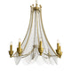 CAIRO Provincial Style 8-Lights Crystal Chandelier High Ceiling Aged Brass - 7Pandas Australia