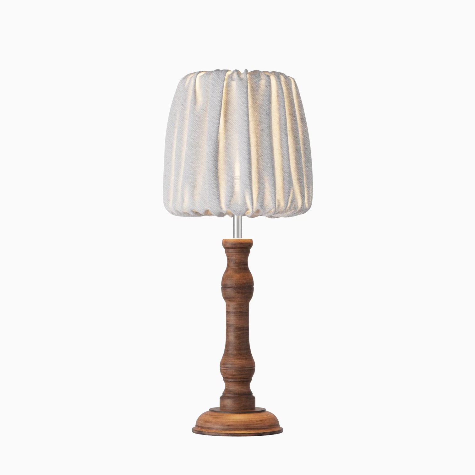 LEJDO Nordic Ancient Style Timber Table Light with Fabric lampshade E27 - 7Pandas Australia