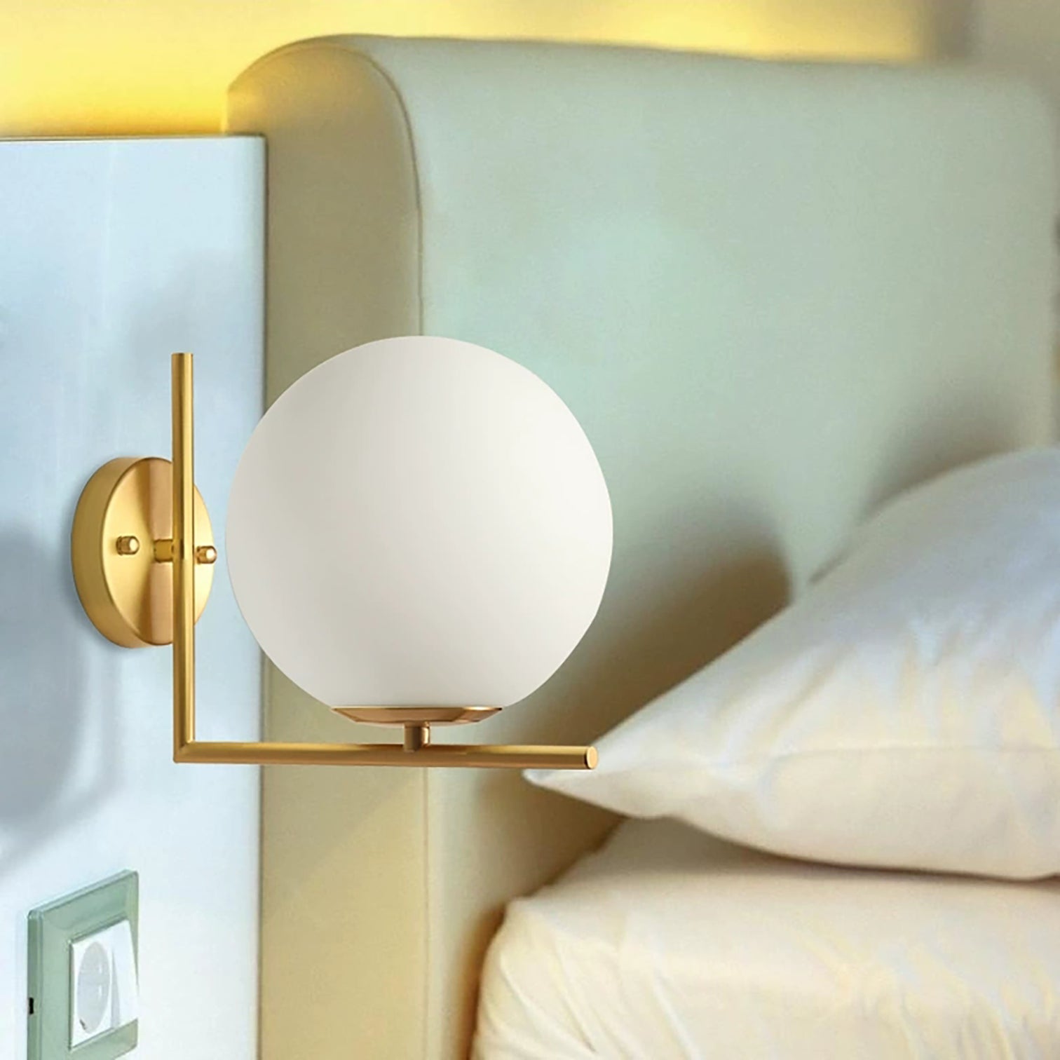 ROSEE Interior Glass Ball Wall Light Contemporary Style Bathroom Vanity Light - 7Pandas Australia