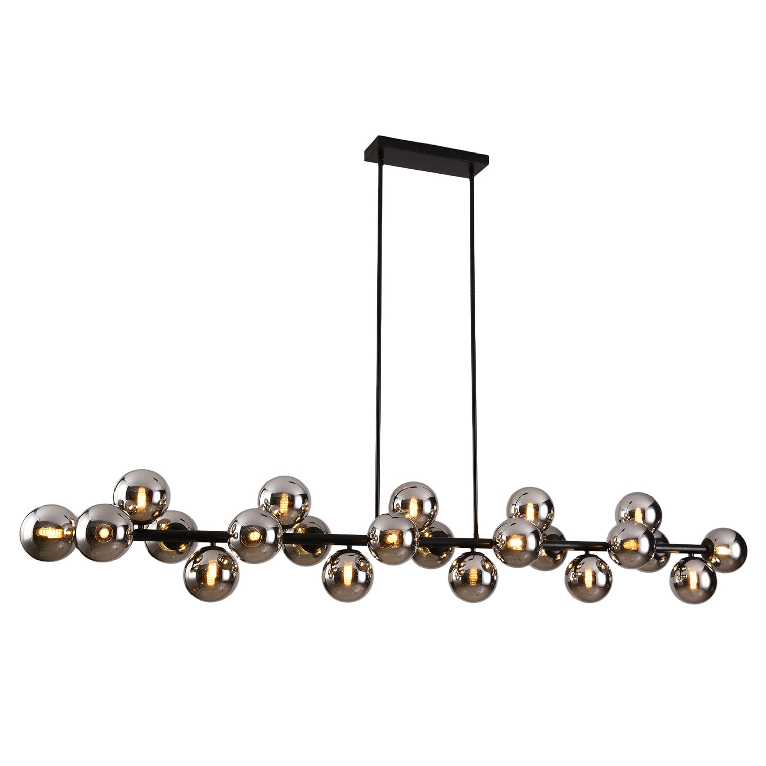 SILFA 1800mm LED Smoke Glass Pendant Light 22-Lights G9 Dimmable Dinning Table - 7Pandas Australia