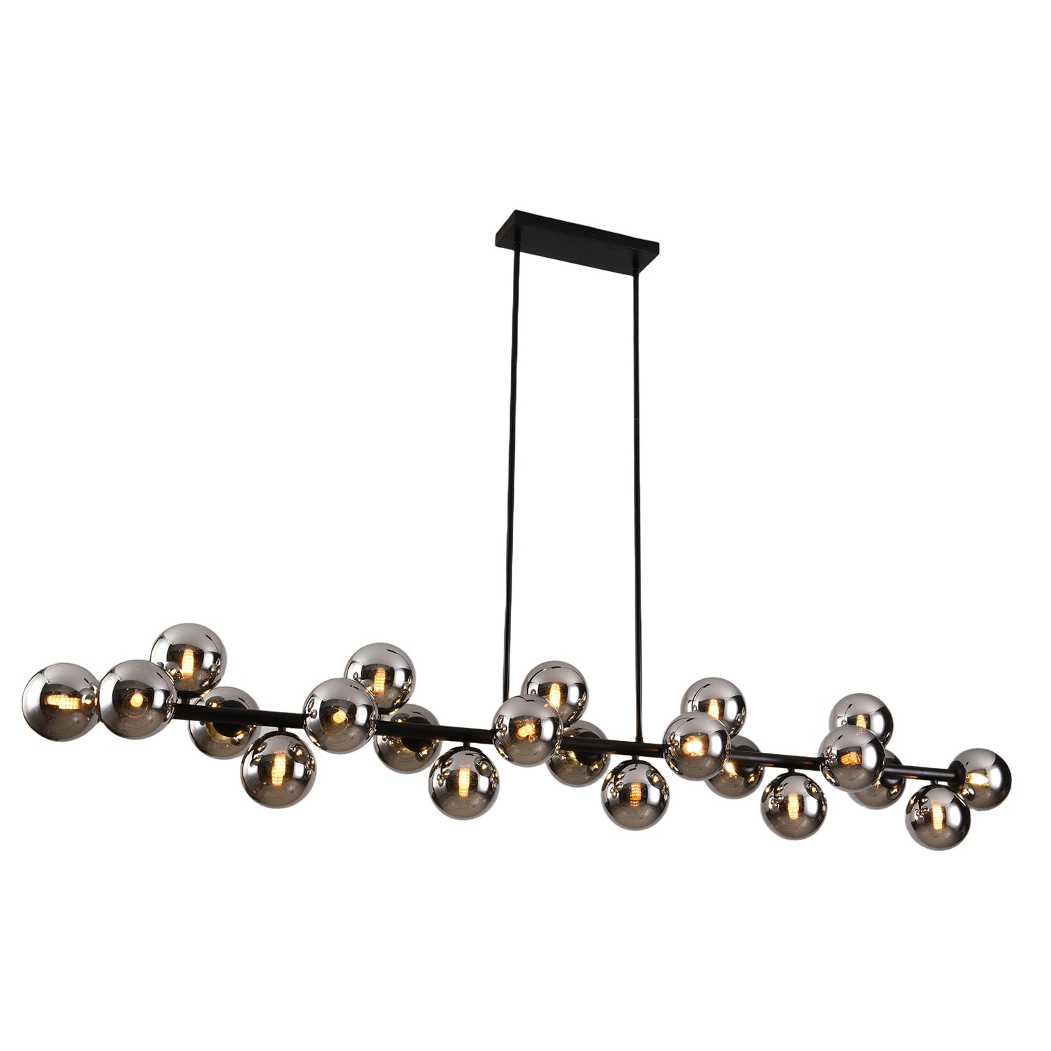 SILFA 1800mm LED Smoke Glass Pendant Light 22-Lights G9 Dimmable Dinning Table - 7Pandas Australia