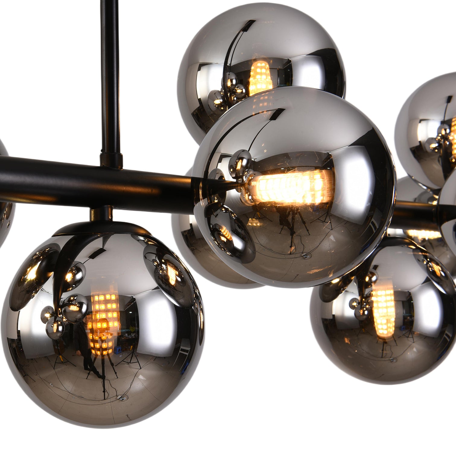 SILFA 1800mm LED Smoke Glass Pendant Light 22-Lights G9 Dimmable Dinning Table - 7Pandas Australia