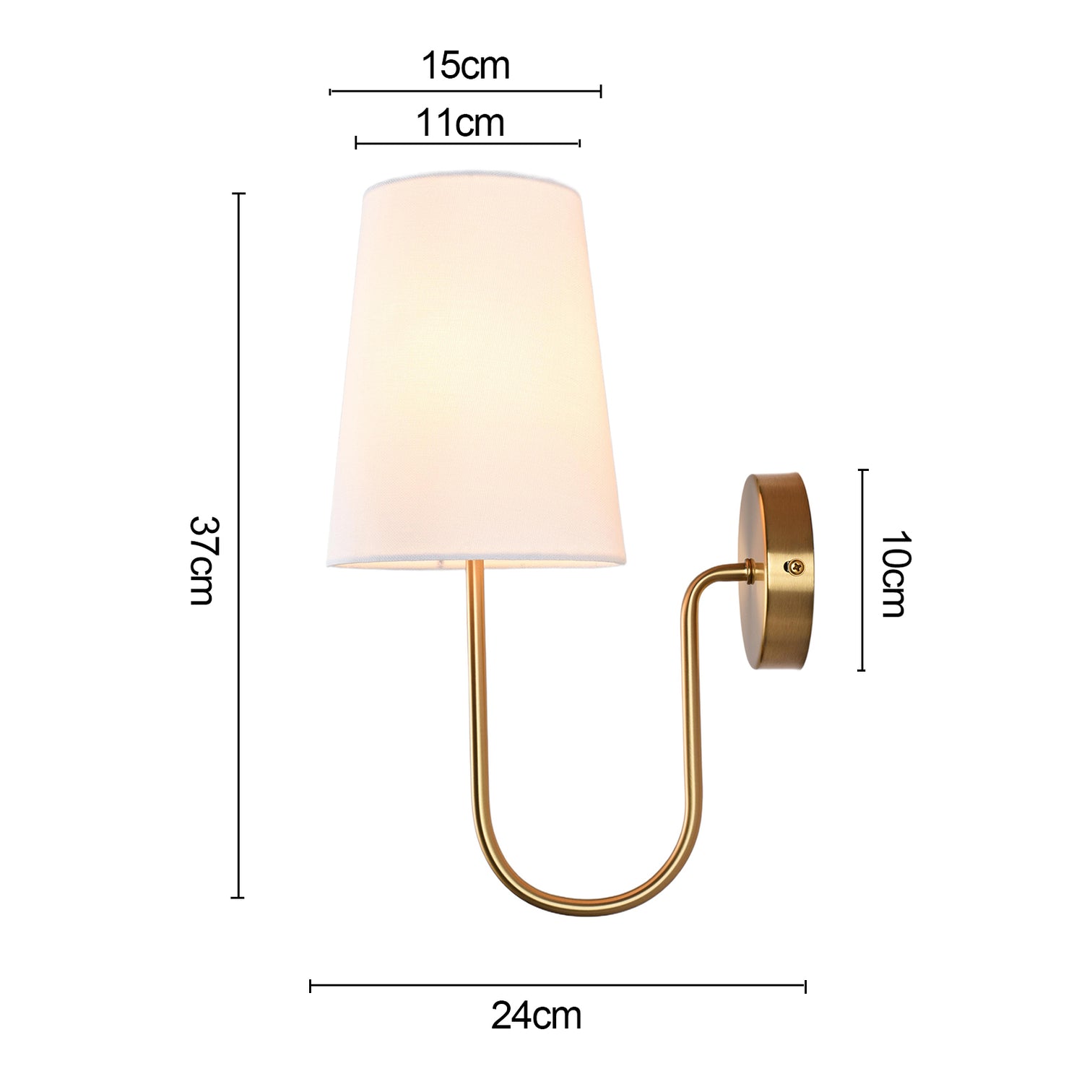 JOSE Contemporary Provincial Style Interior Wall Light with Fabric Shade Aged Brass - 7Pandas Australia