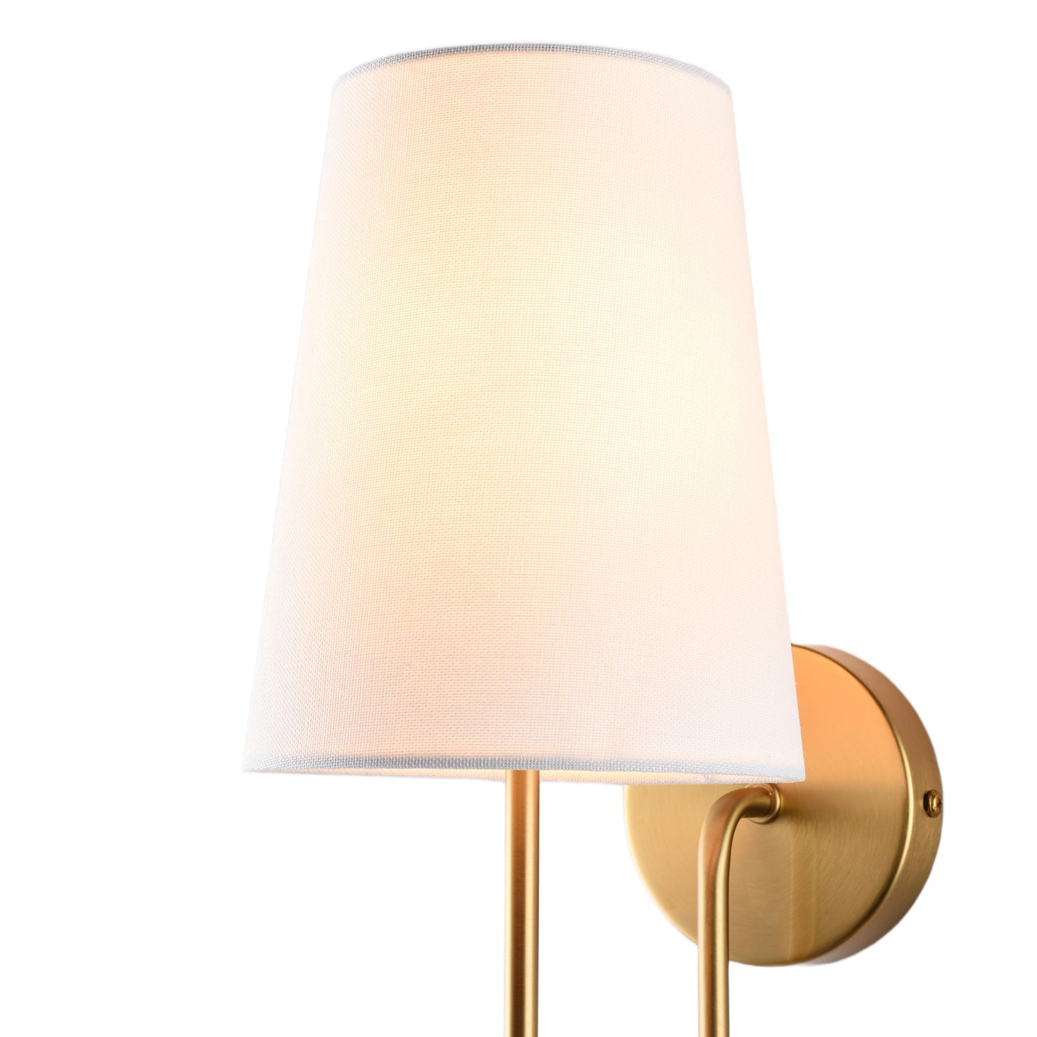 JOSE Contemporary Provincial Style Interior Wall Light with Fabric Shade Aged Brass - 7Pandas Australia