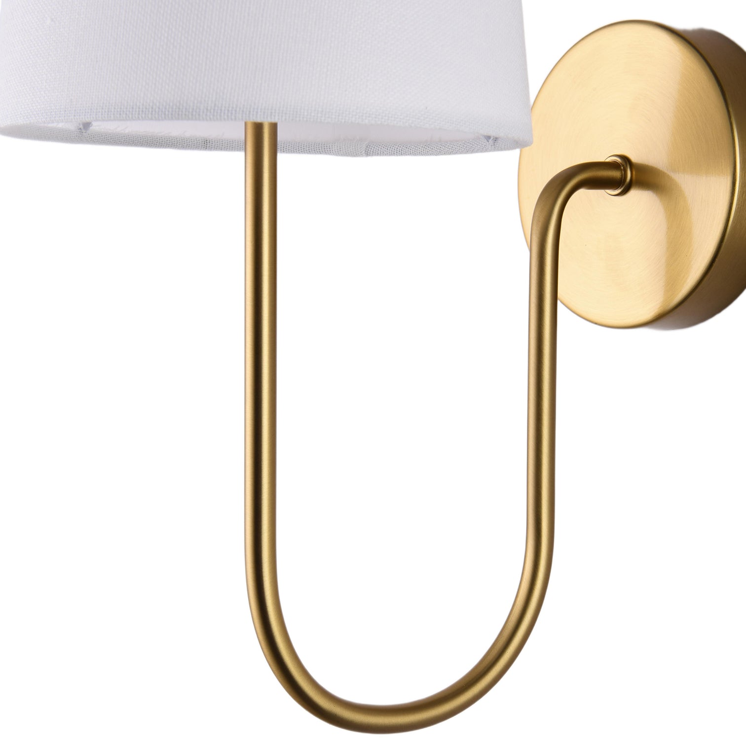 JOSE Contemporary Provincial Style Interior Wall Light with Fabric Shade Aged Brass - 7Pandas Australia