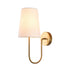 JOSE Contemporary Provincial Style Interior Wall Light with Fabric Shade Aged Brass