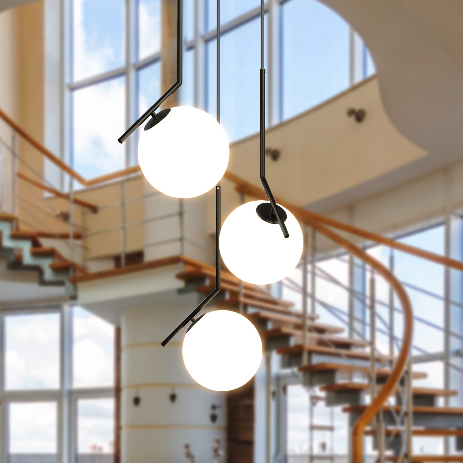 ROSEE Large Modern Chandelier Glass Ball Type Solid Copper E27 lamp base - 7Pandas Australia