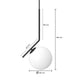 ROSEE Large Modern Chandelier Glass Ball Type Solid Copper E27 lamp base
