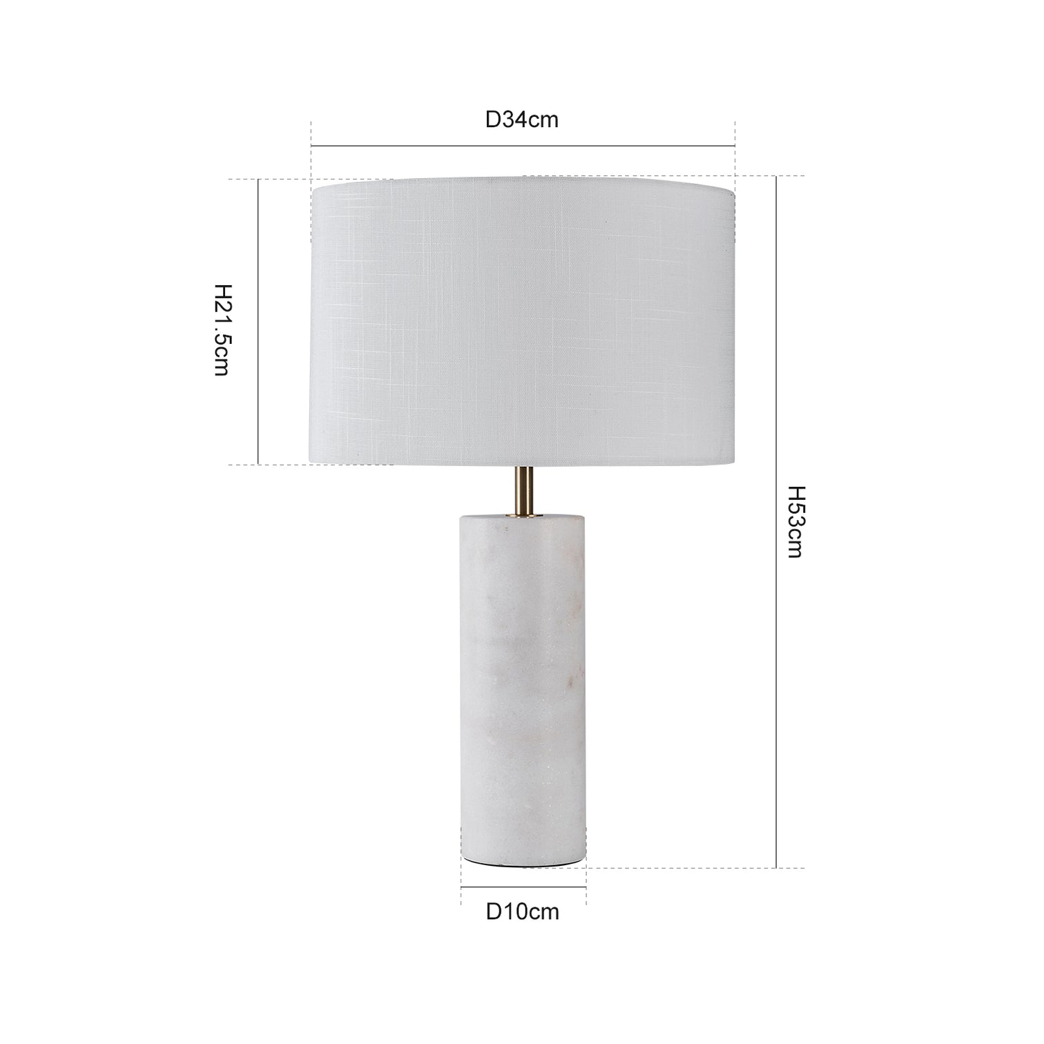 ALESSIA Modern Style Natural Marble Stone Table Lamp with LED Light Dimmable - 7Pandas Australia
